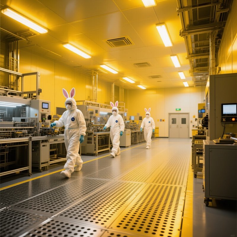 Clean Room Semiconductor Fab Wide Shot
