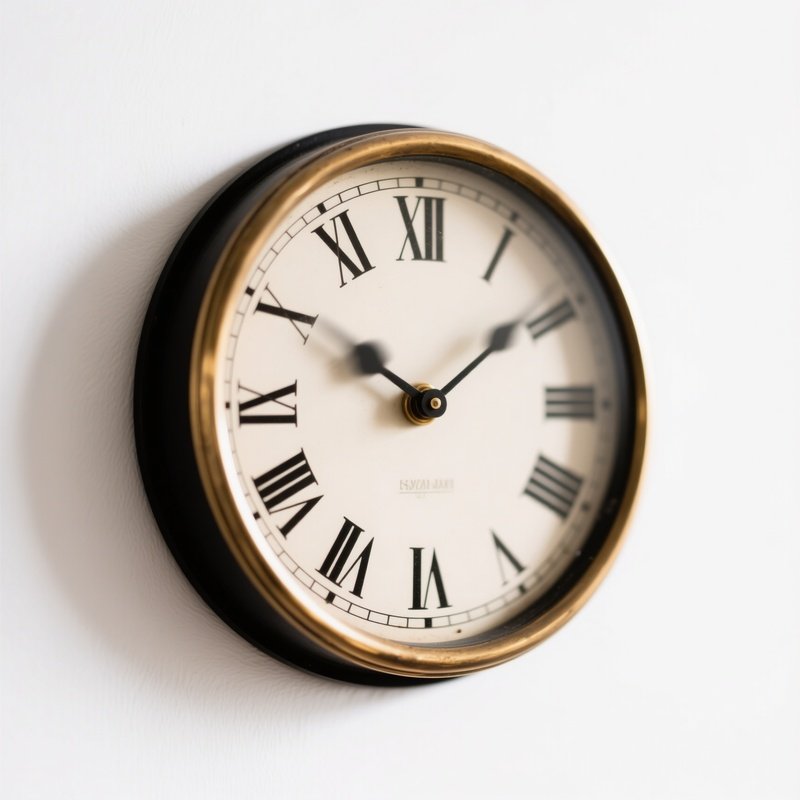 Clock On Wall Second Hand Blurring