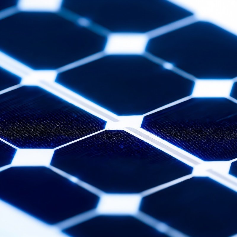 Close Up Solar Photovoltaic Cell Busbars