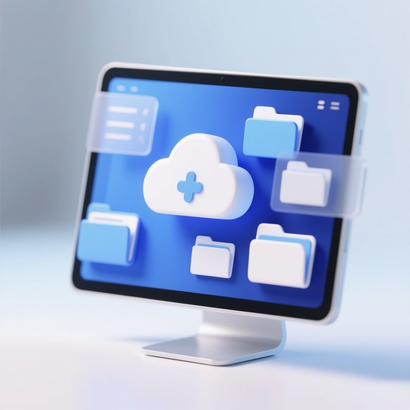 Cloud Storage Digital Screen View