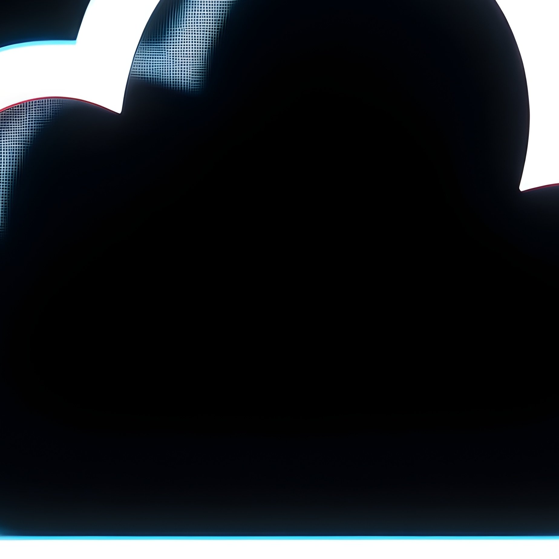 Cloud Symbol On Holographic Display Abstract - Full Resolution Quality Preview