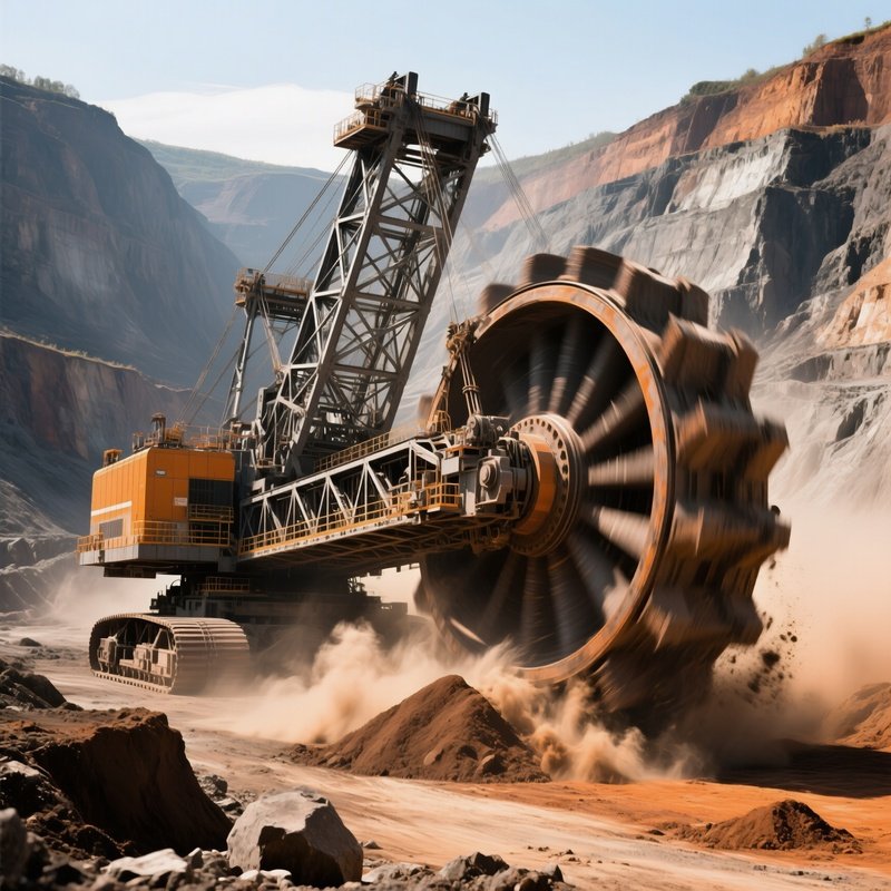 Coal Excavator Bagger 288 Style Bucket Wheel Excavator In Open Pit Mine