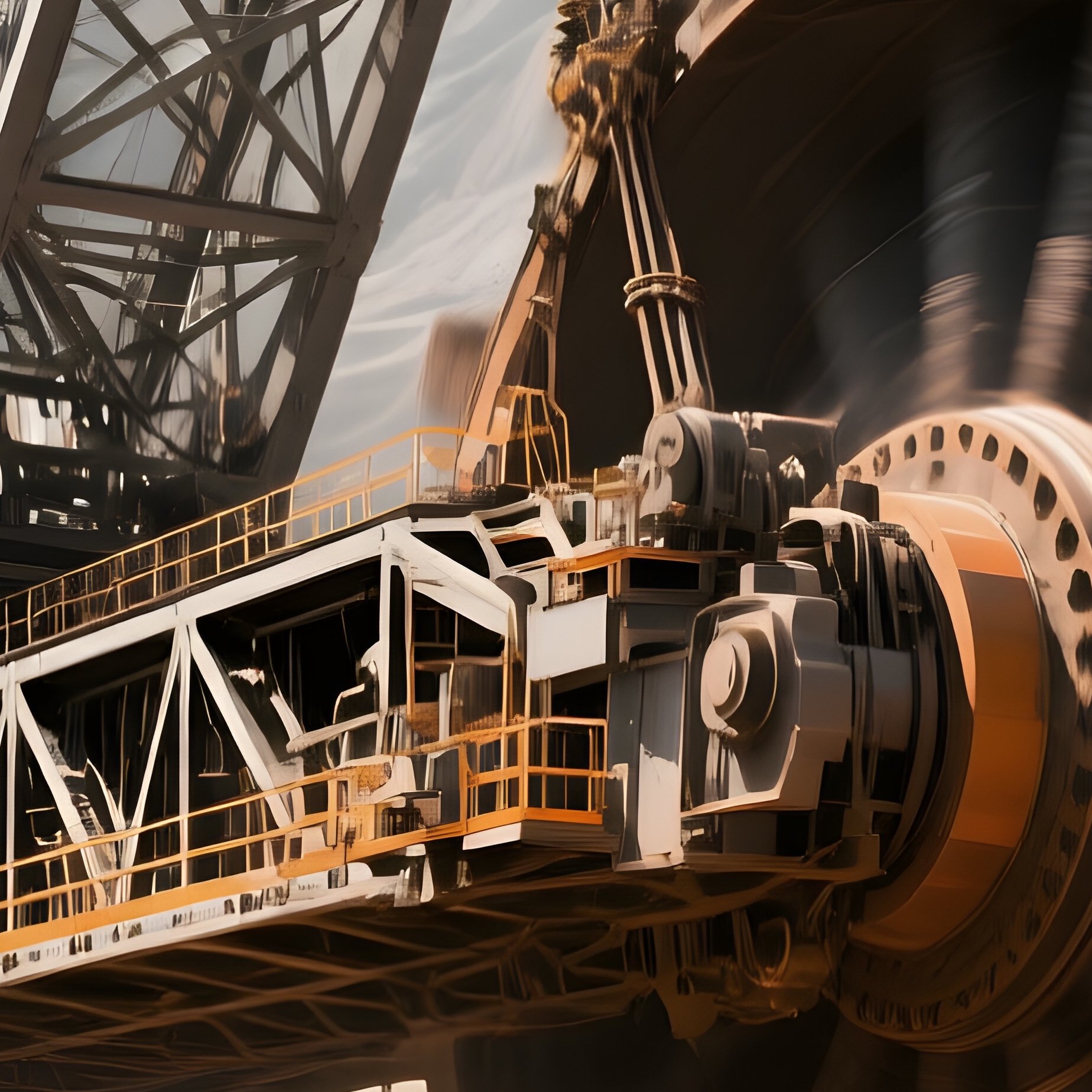 Coal Excavator Bagger 288 Style Bucket Wheel Excavator In Open Pit Mine - Full Resolution Quality Preview