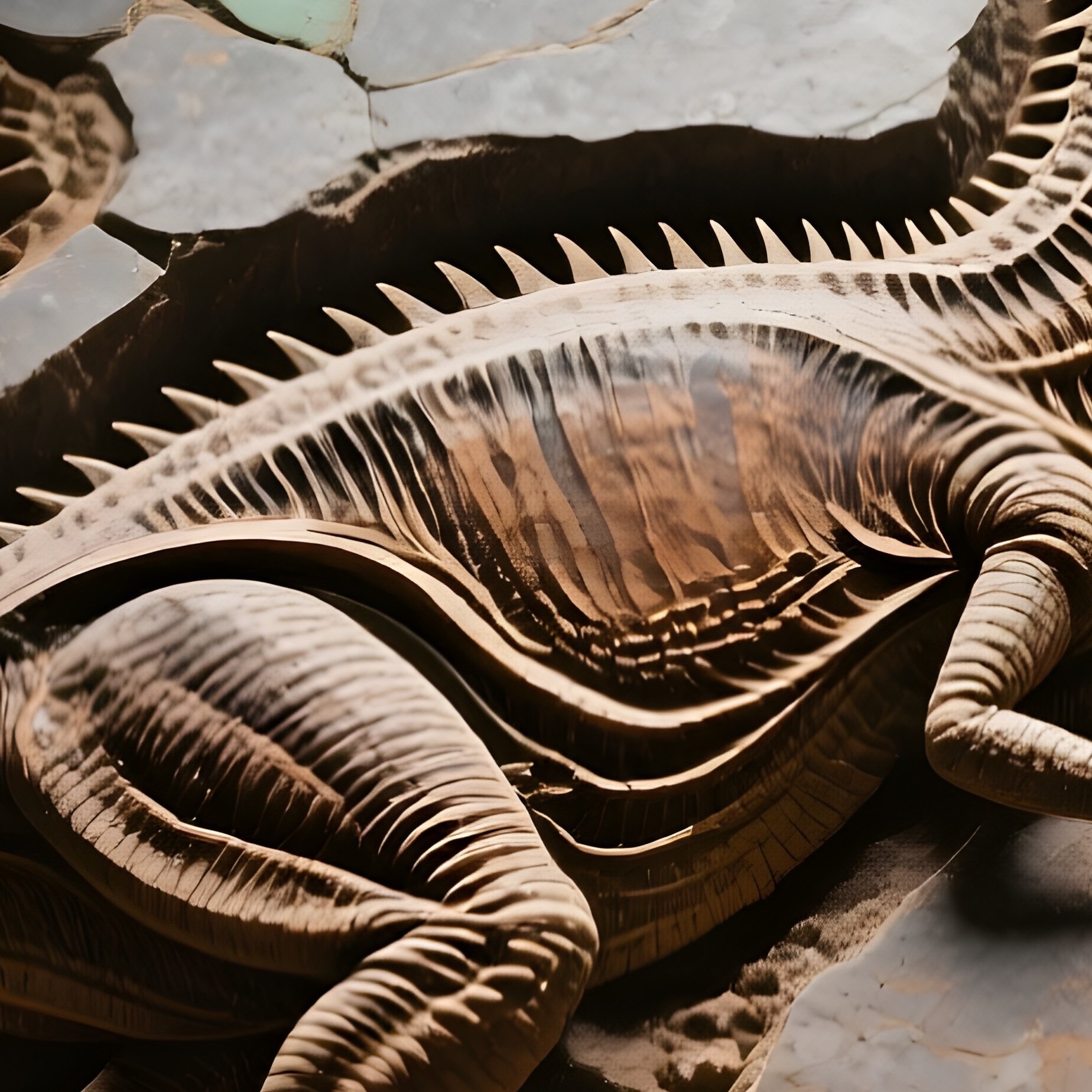 Coelophysis Dinosaur Fossil Scene - Full Resolution Quality Preview