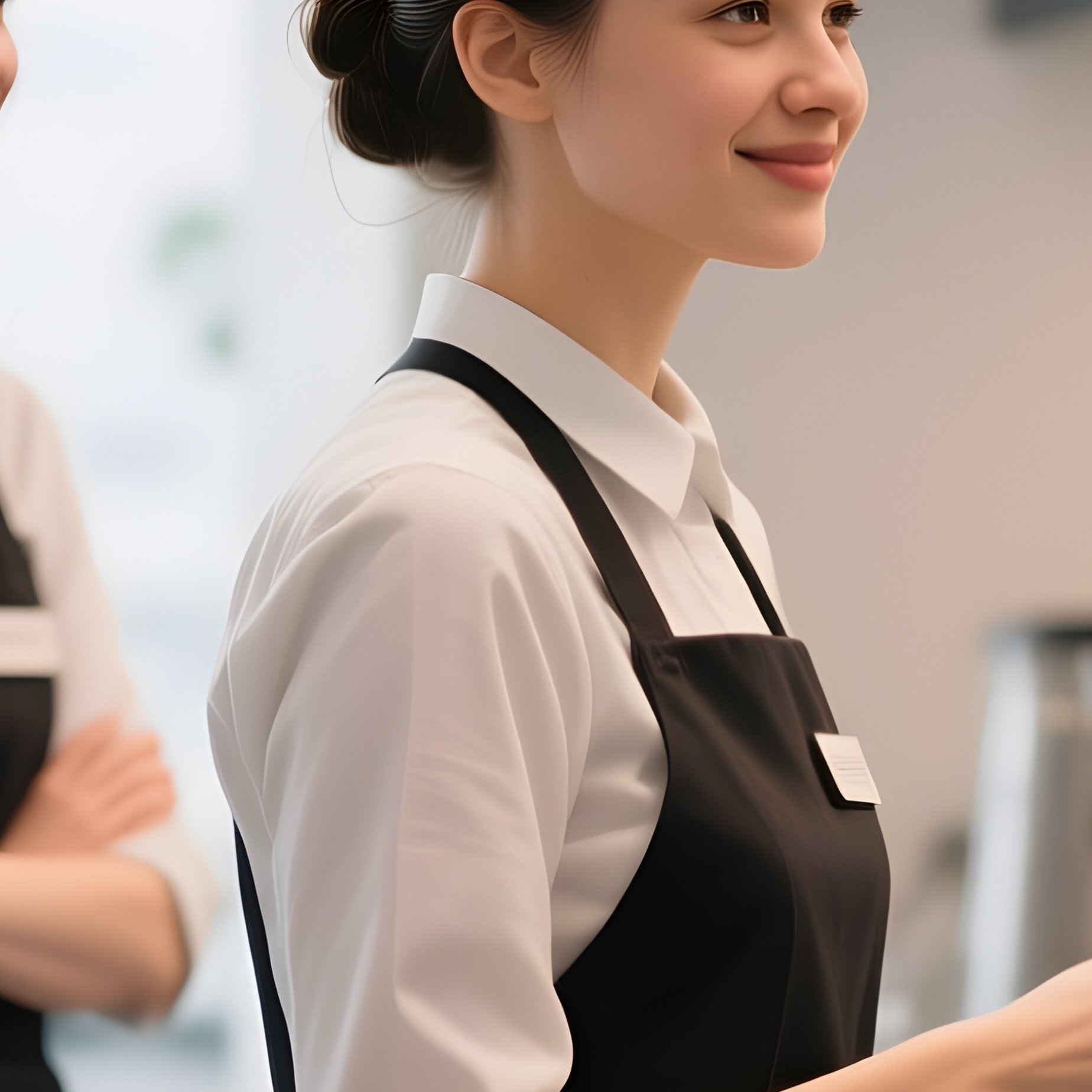 Coffee Machine: A Lineup Of Three Employees Waiting In Front Of A Modern Espresso Machine In The Office Kitchen, Making Small Talk. - Full Resolution Quality Preview