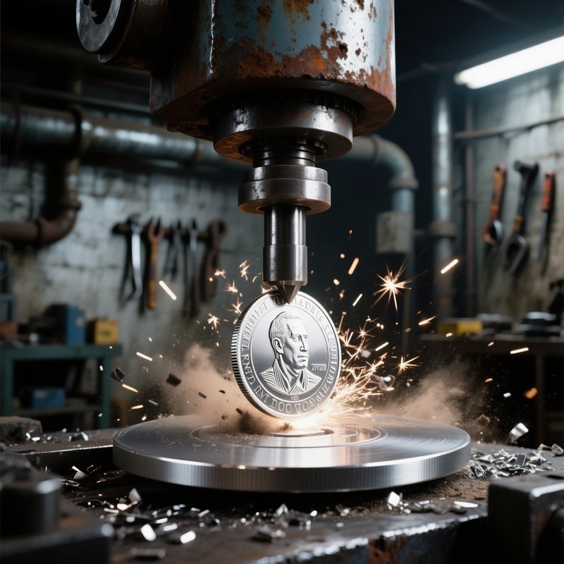 Coin Press Stamping Silver Coin