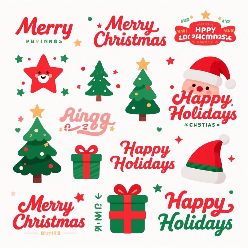 Collection Of Christmas Themed Text Designs Christmas Greetings