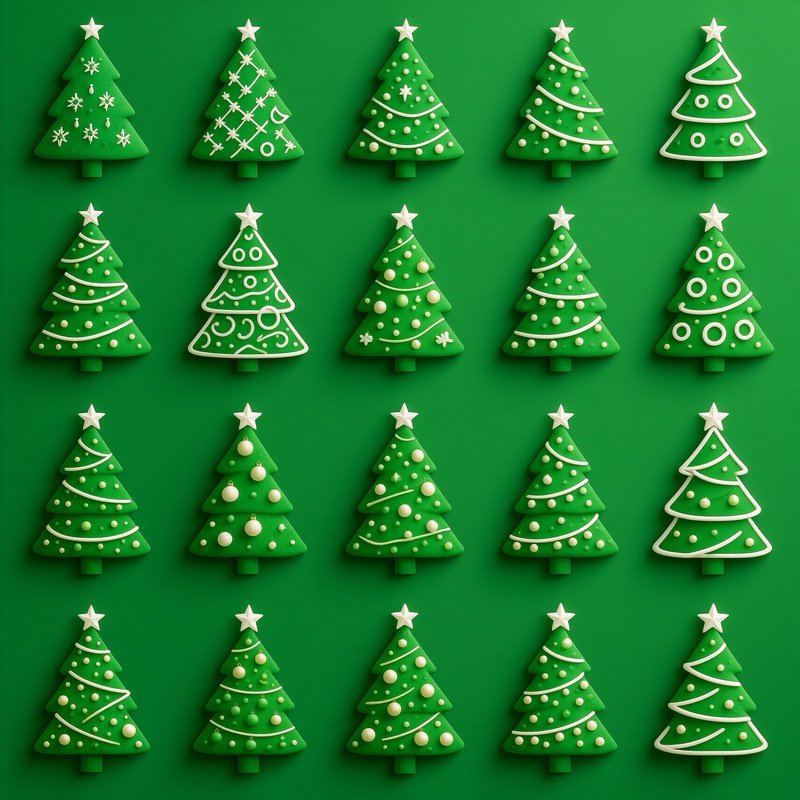 Collection Of Christmas Tree Icons Christmas Trees