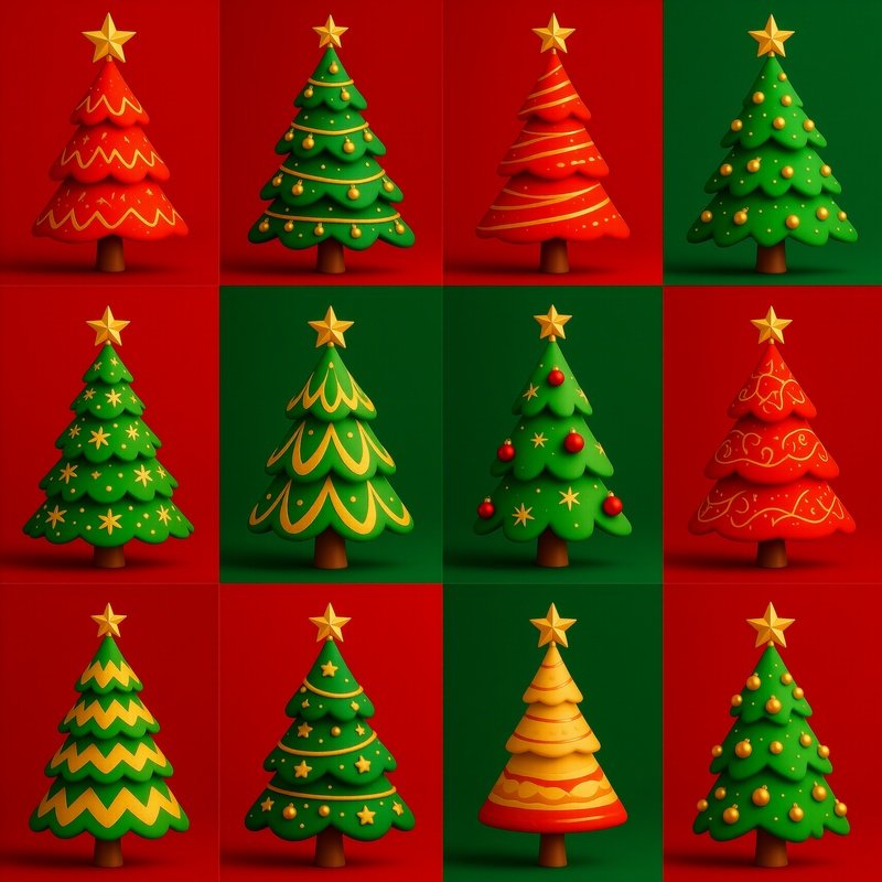 Collection Of Christmas Trees Christmas Trees