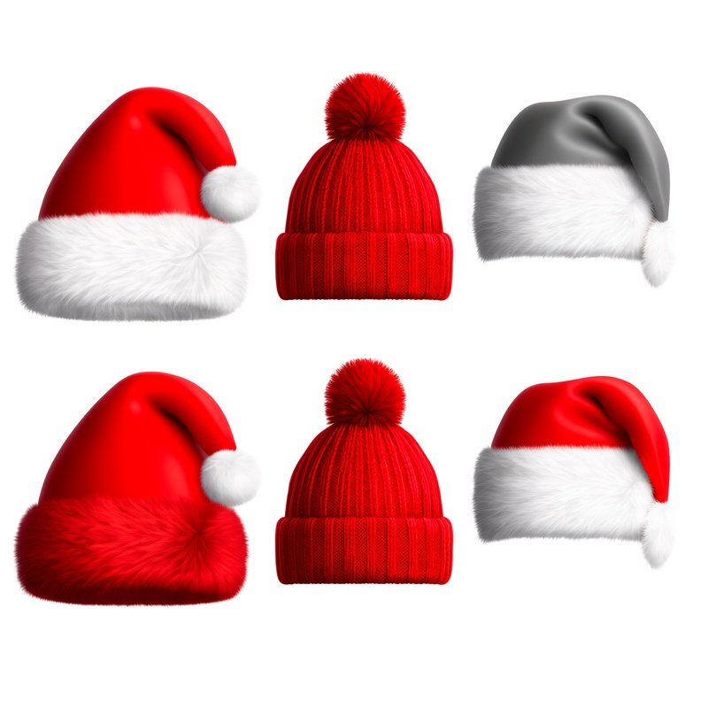 Collection Of Festive Hats Christmas Holidays