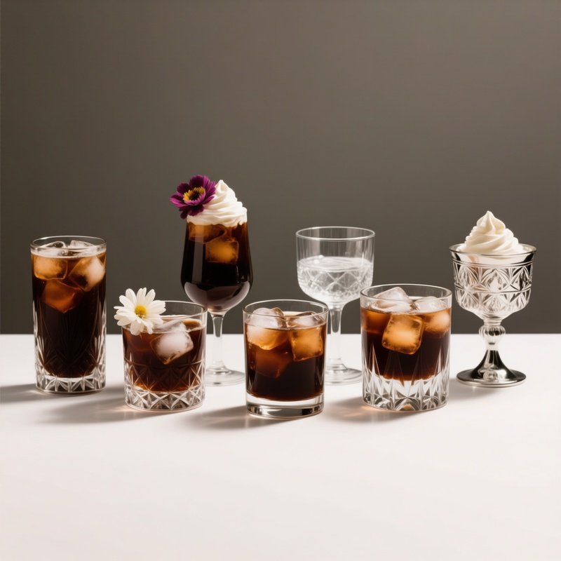 Collection Of Glasses Containing Beverages Drinks Glasses