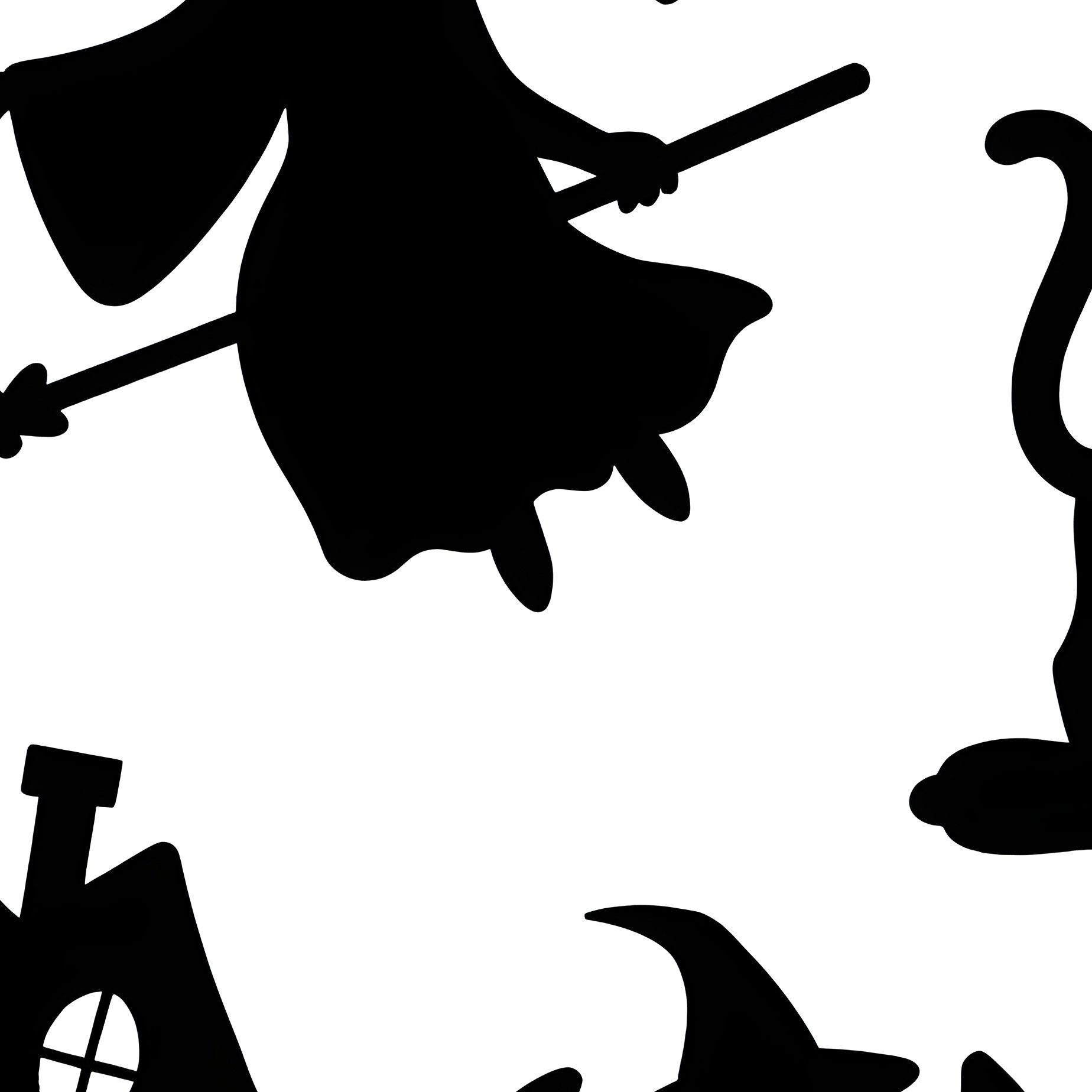 Collection Of Halloween Themed Silhouettes Halloween Silhouette - Full Resolution Quality Preview