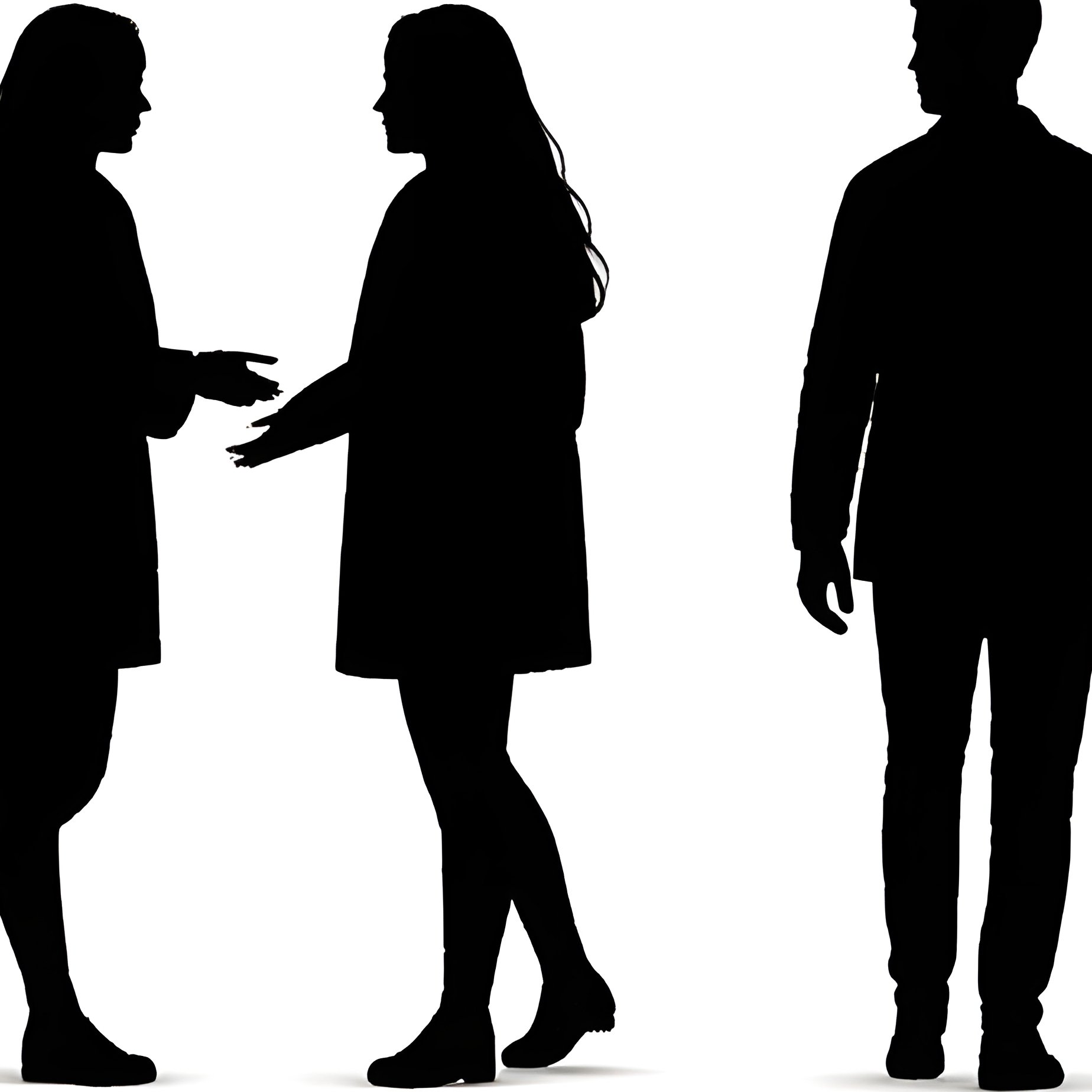 Collection Of Human Silhouettes Silhouettes People - Full Resolution Quality Preview