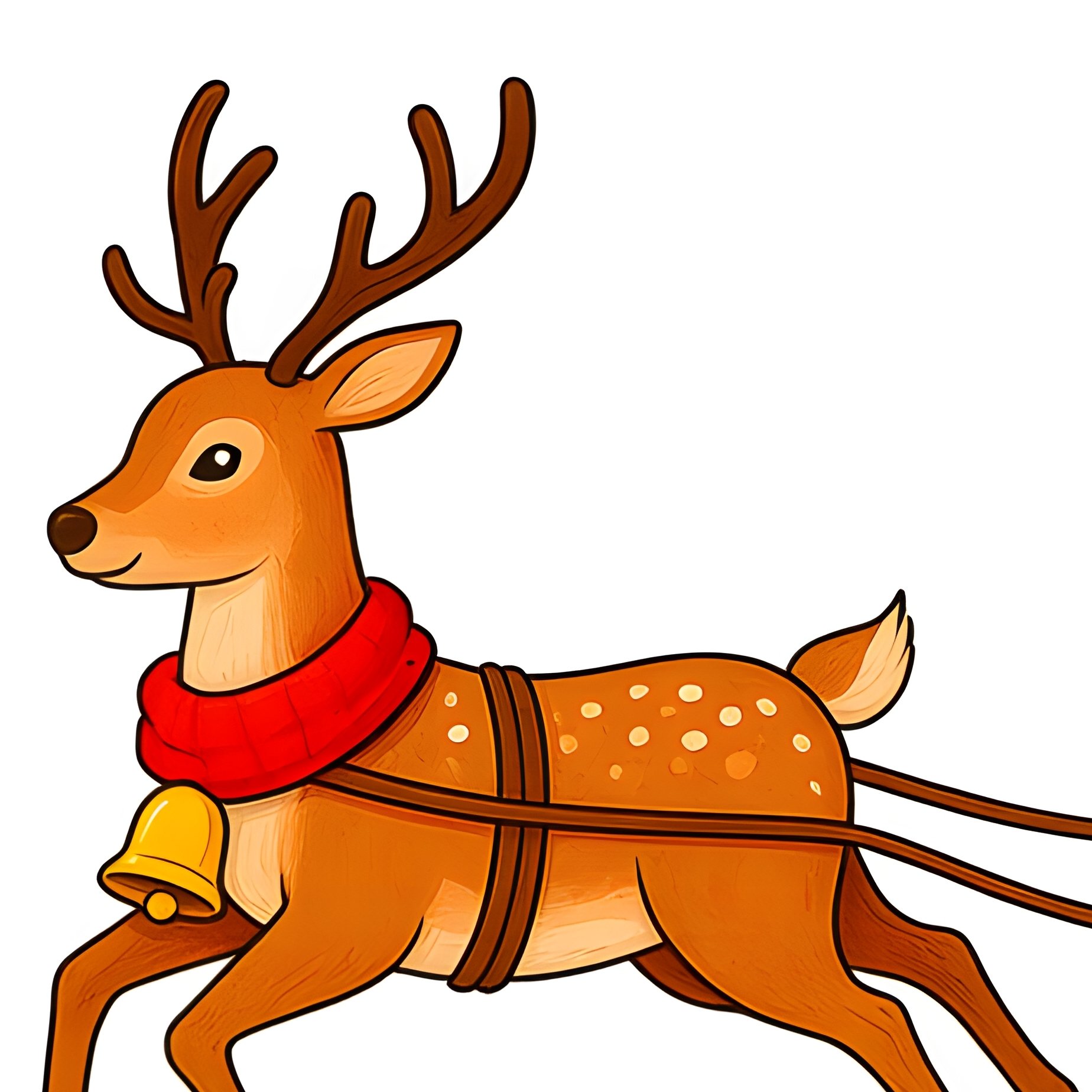 Collection Of Reindeer Illustrations Reindeer Christmas - Full Resolution Quality Preview