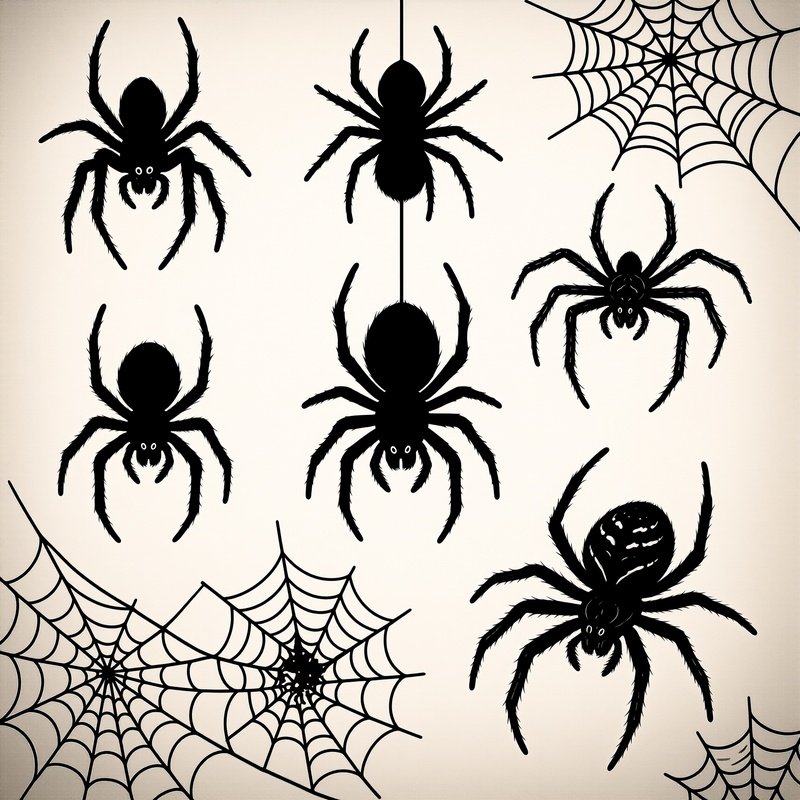 Collection Of Spiders And Spider Webs Spiders Webs