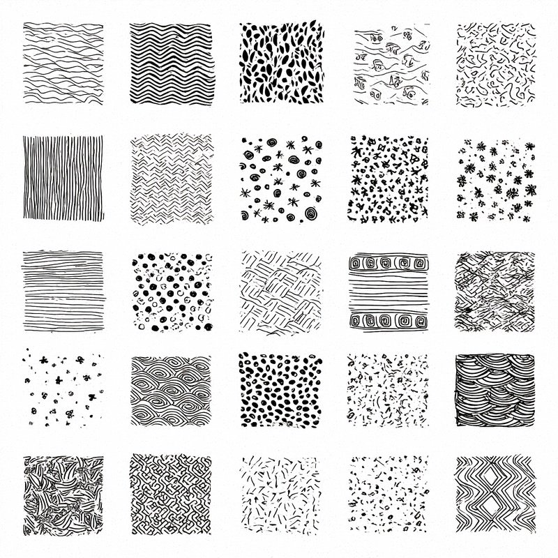 Collection Of Various Black And White Patterns Patterns Black And