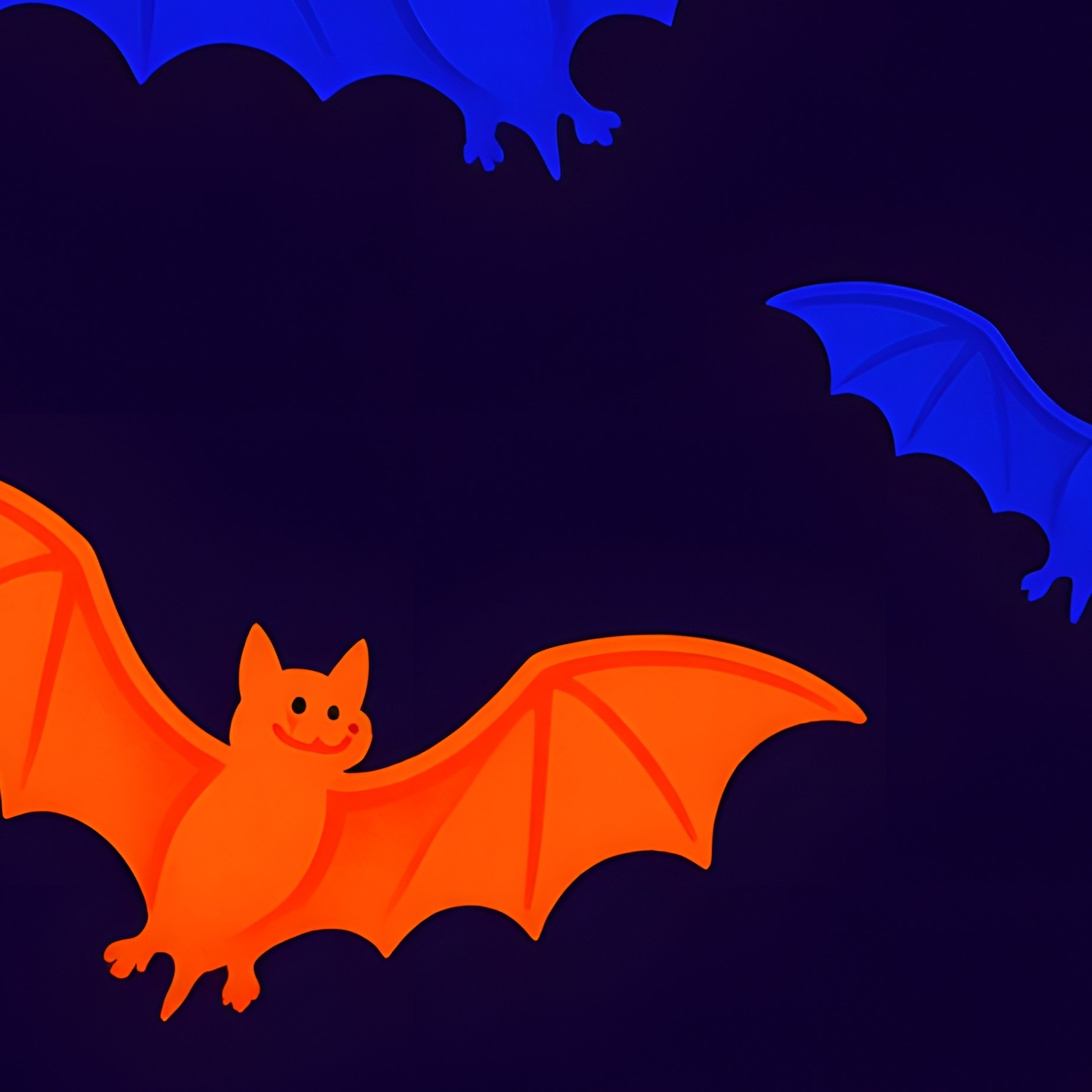 Colorful Bats On A Dark Background Bats Pattern - Full Resolution Quality Preview