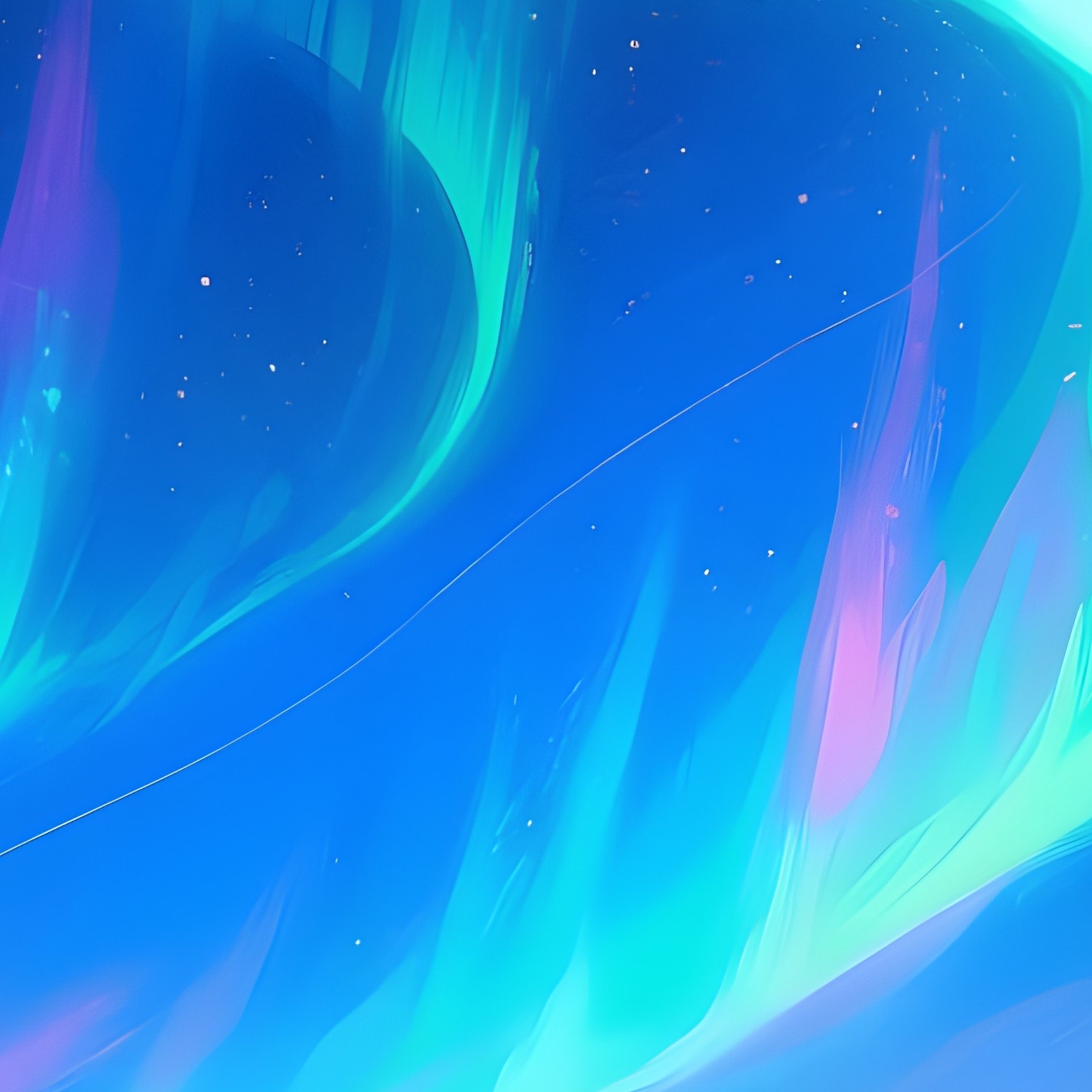 Comet Vale Digital Paint Under Aurora Sky - Full Resolution Quality Preview