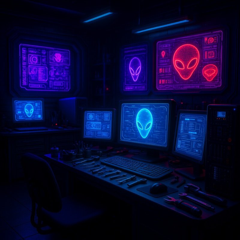 Computer Repair Workshop Sci Fi