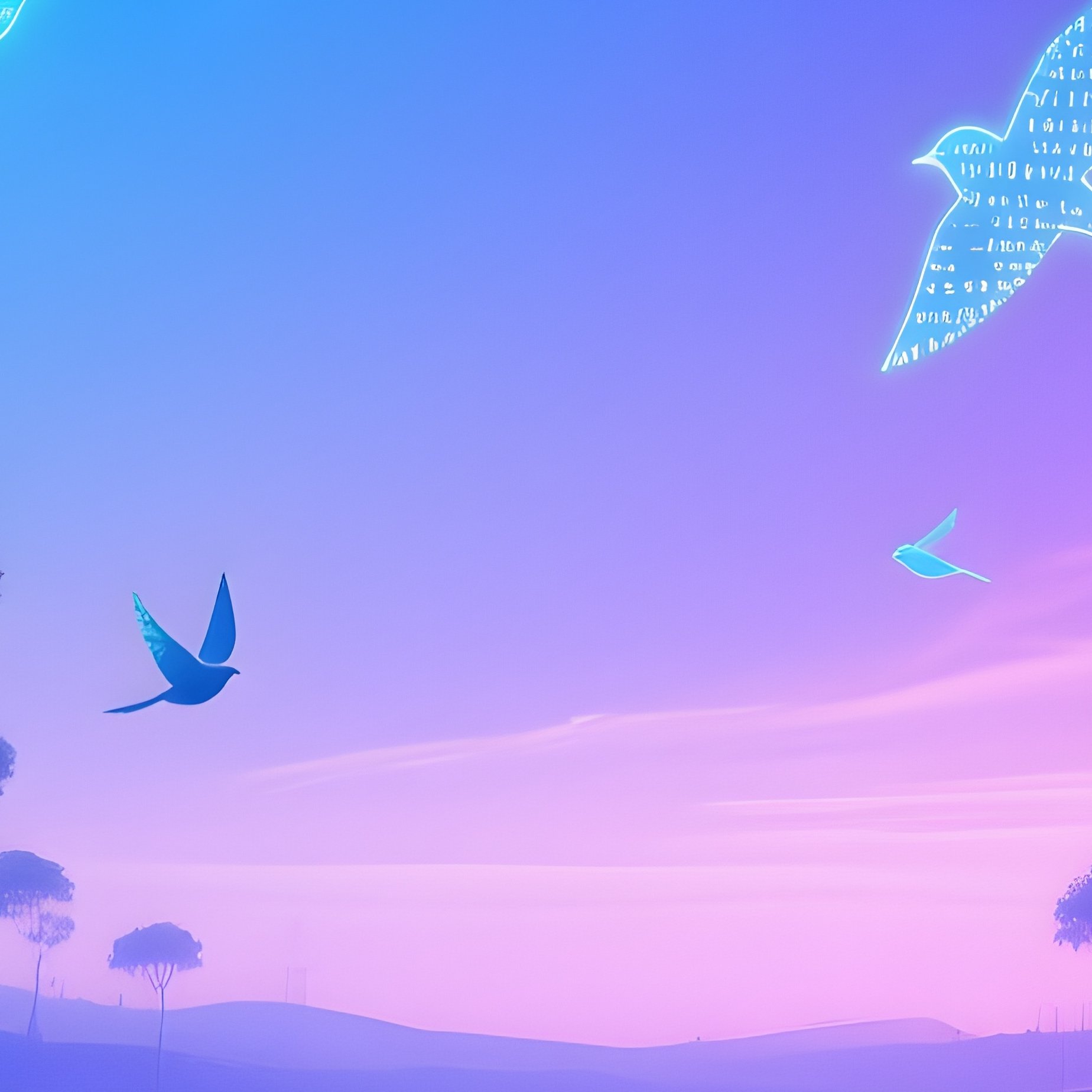 Conceptual Artistic Abstract Landscape With Fused Nature And Tech - Full Resolution Quality Preview