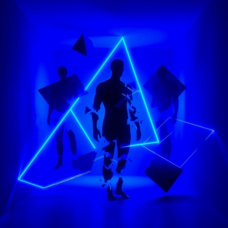 Conceptual Artistic Abstraction With Metaphorical Figures