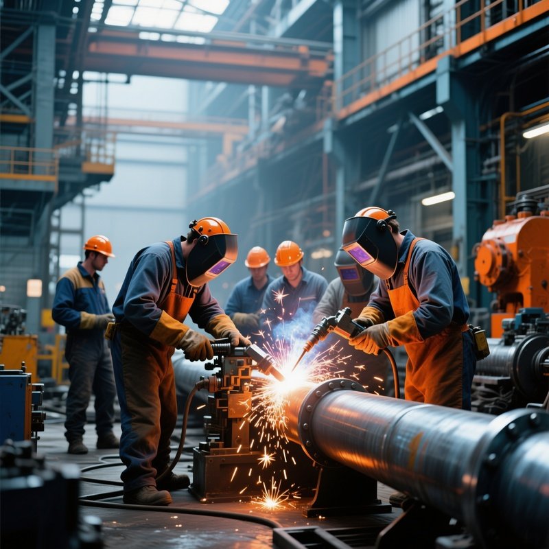 Conceptual_Image_Team_Welding_Steel_Pipes_Industrial_Site