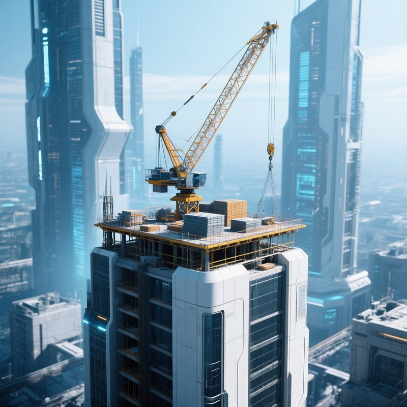Conceptual Photorealistic Construction Crane