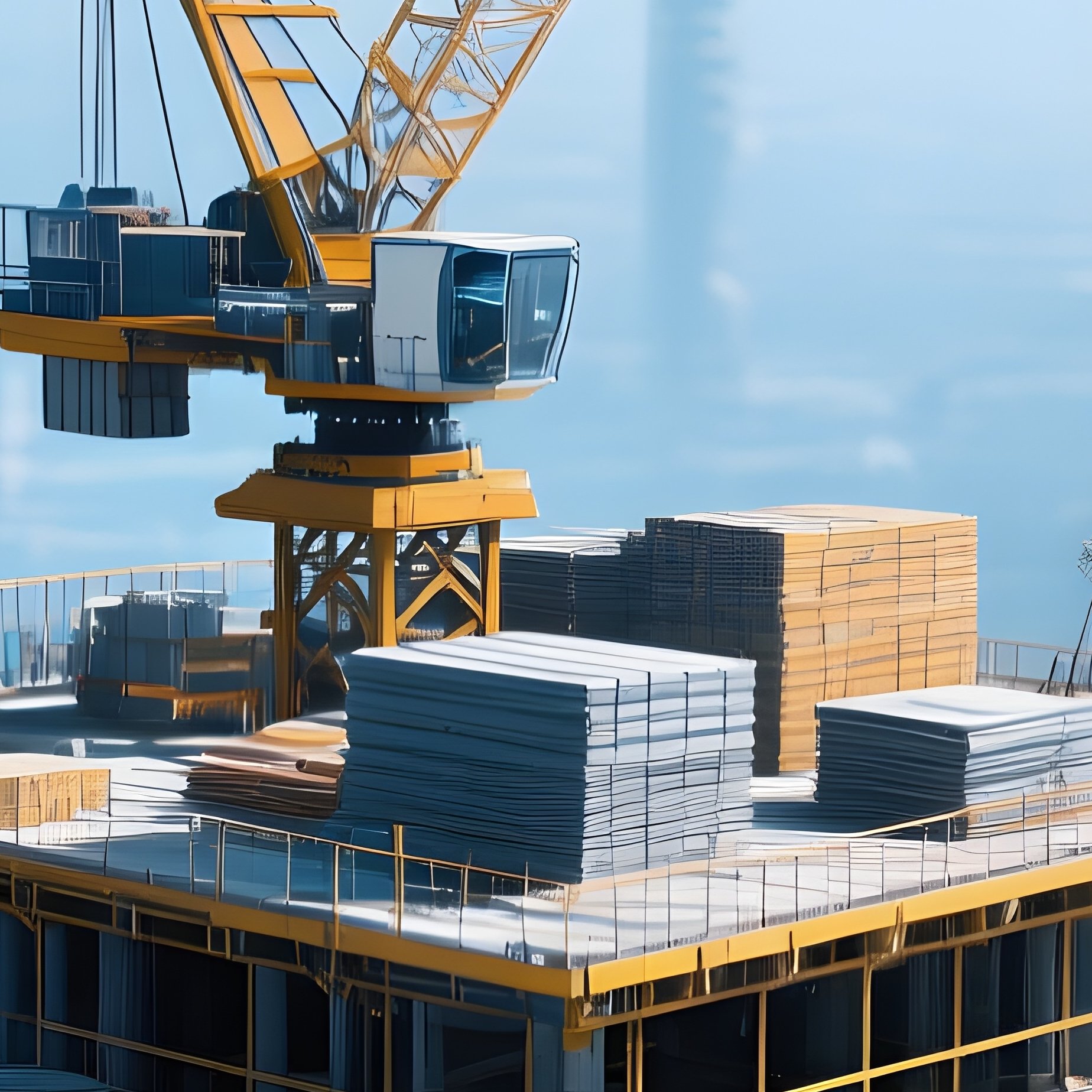 Conceptual Photorealistic Construction Crane - Full Resolution Quality Preview