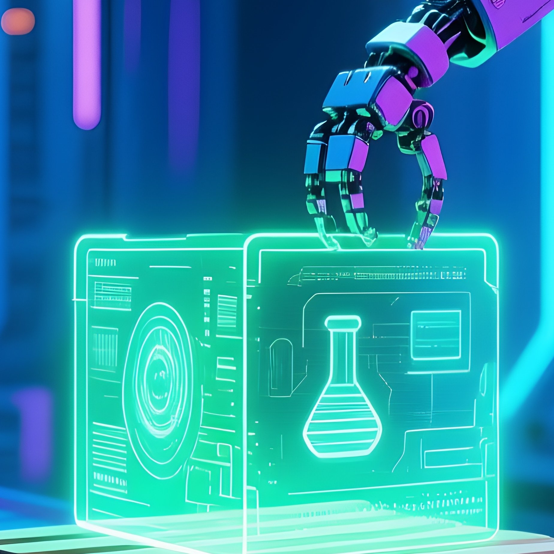 Conceptual Robotic Palletizer Scene - Full Resolution Quality Preview