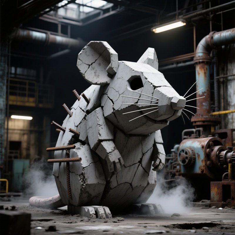 Concrete Heavy Industrial Grey Concrete Mouse