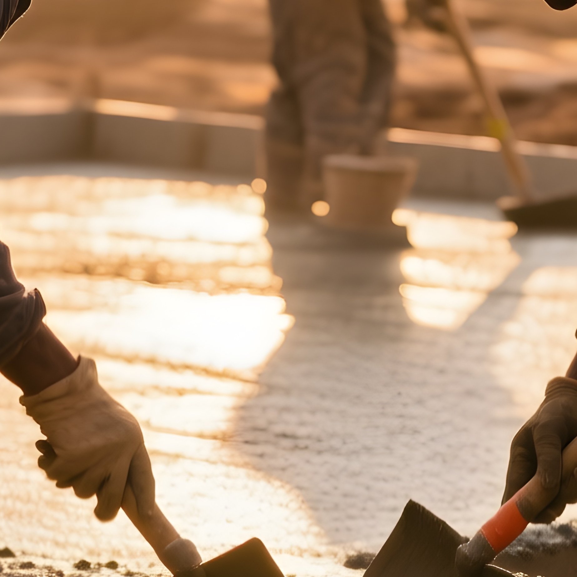 Concrete Leveling Workers - Full Resolution Quality Preview