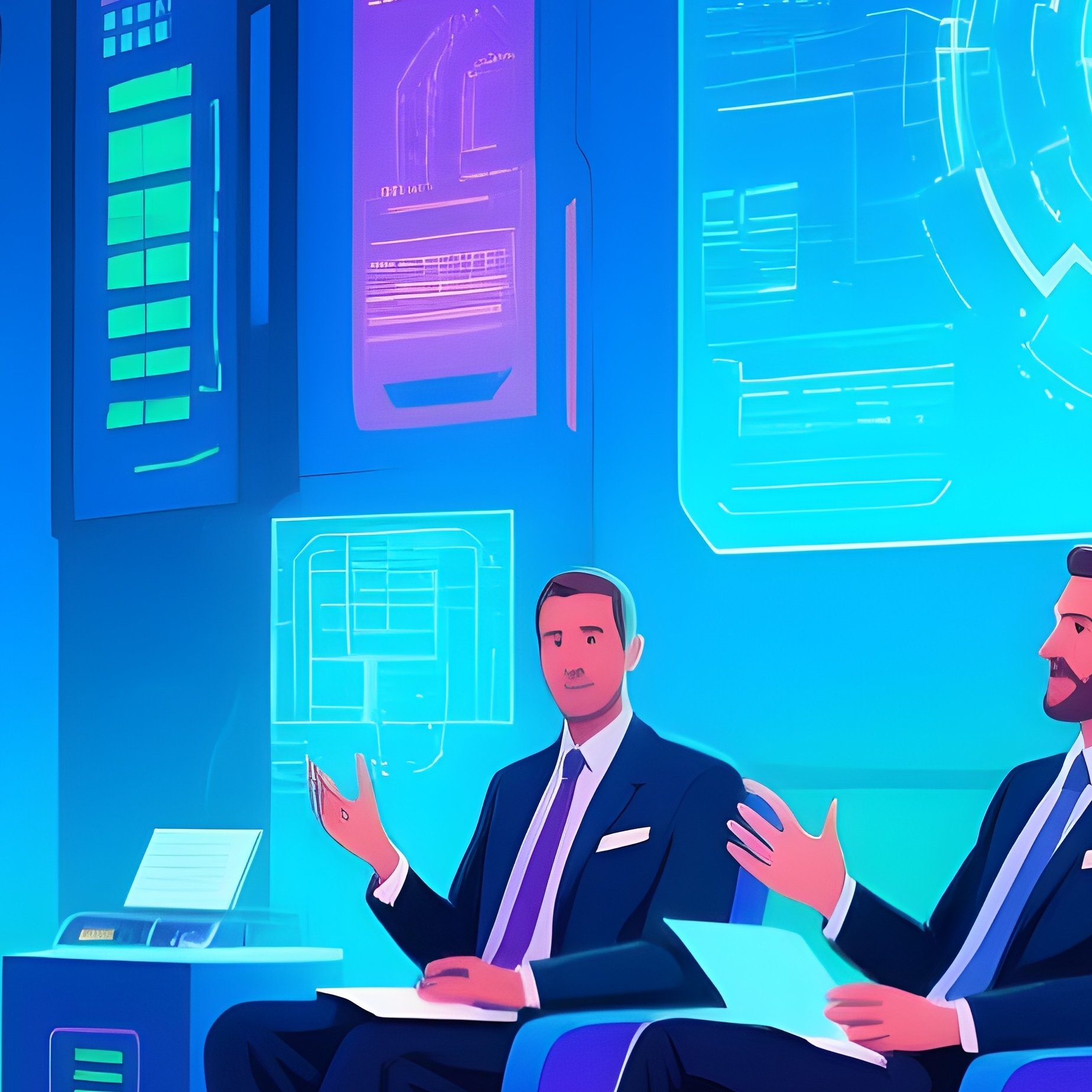 Conference Panel Discussion Fiction Concept - Full Resolution Quality Preview