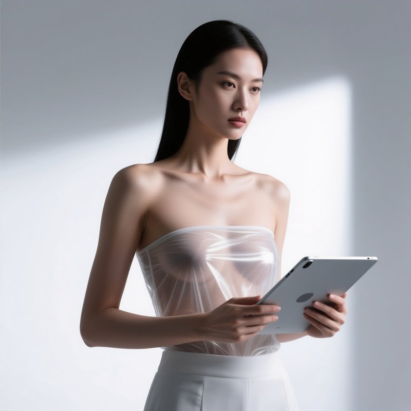 Connected Control Woman With Translucent Material