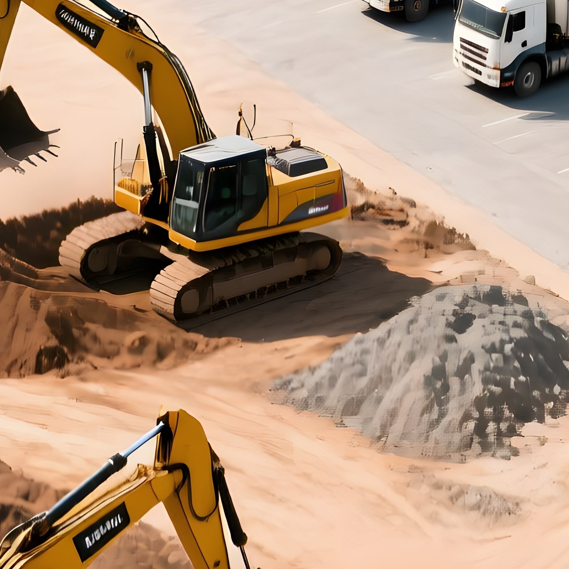 Construction Site Aerial View Photorealistic - Full Resolution Quality Preview