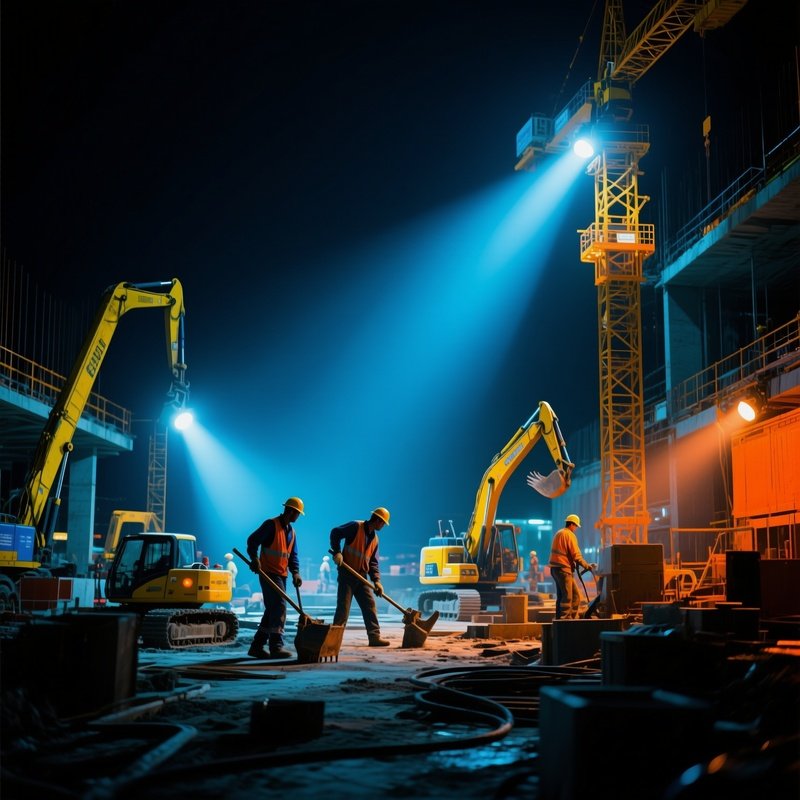 Construction Site Night Floodlights