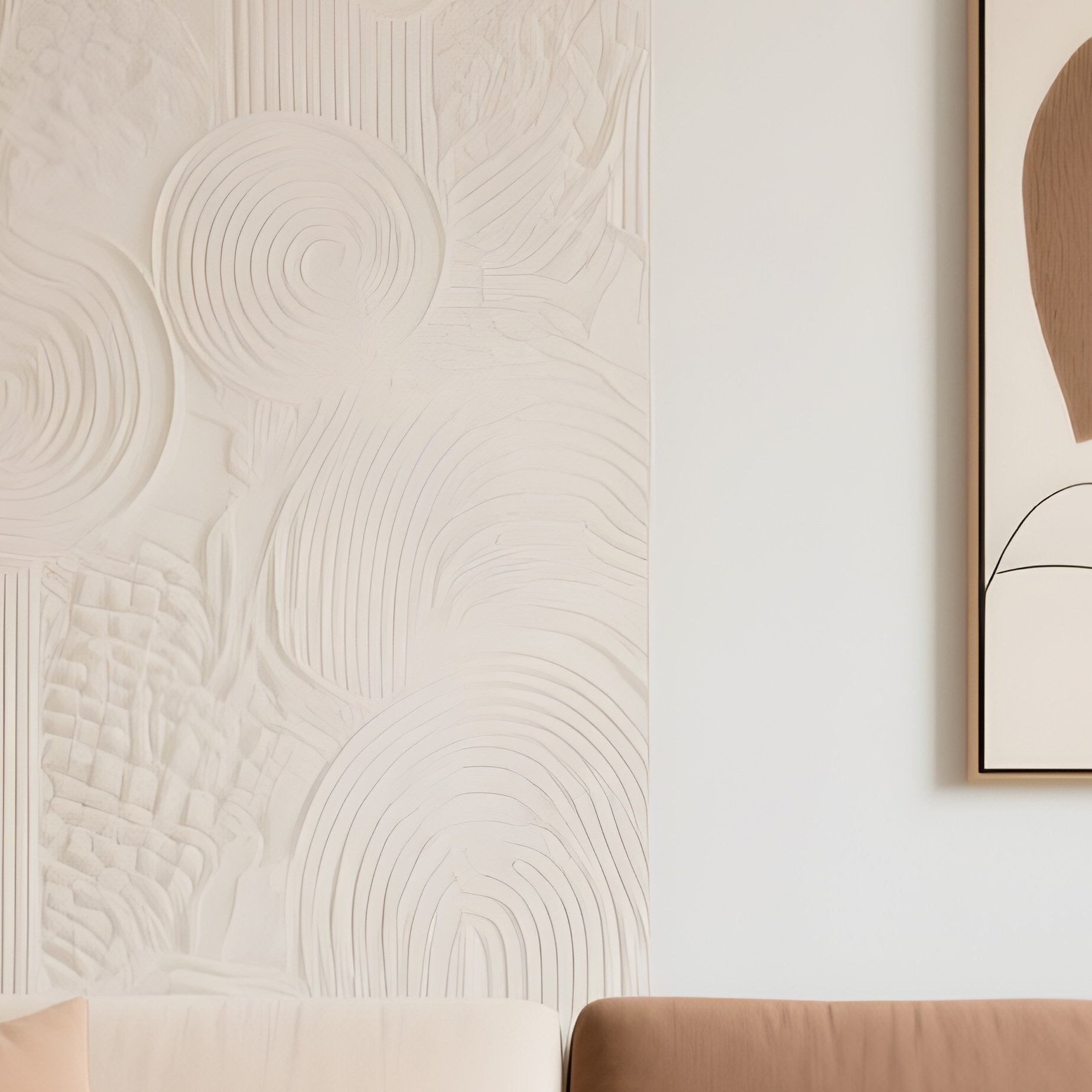 Contemporary Living Room Modular Sofa Textured Decor - Full Resolution Quality Preview