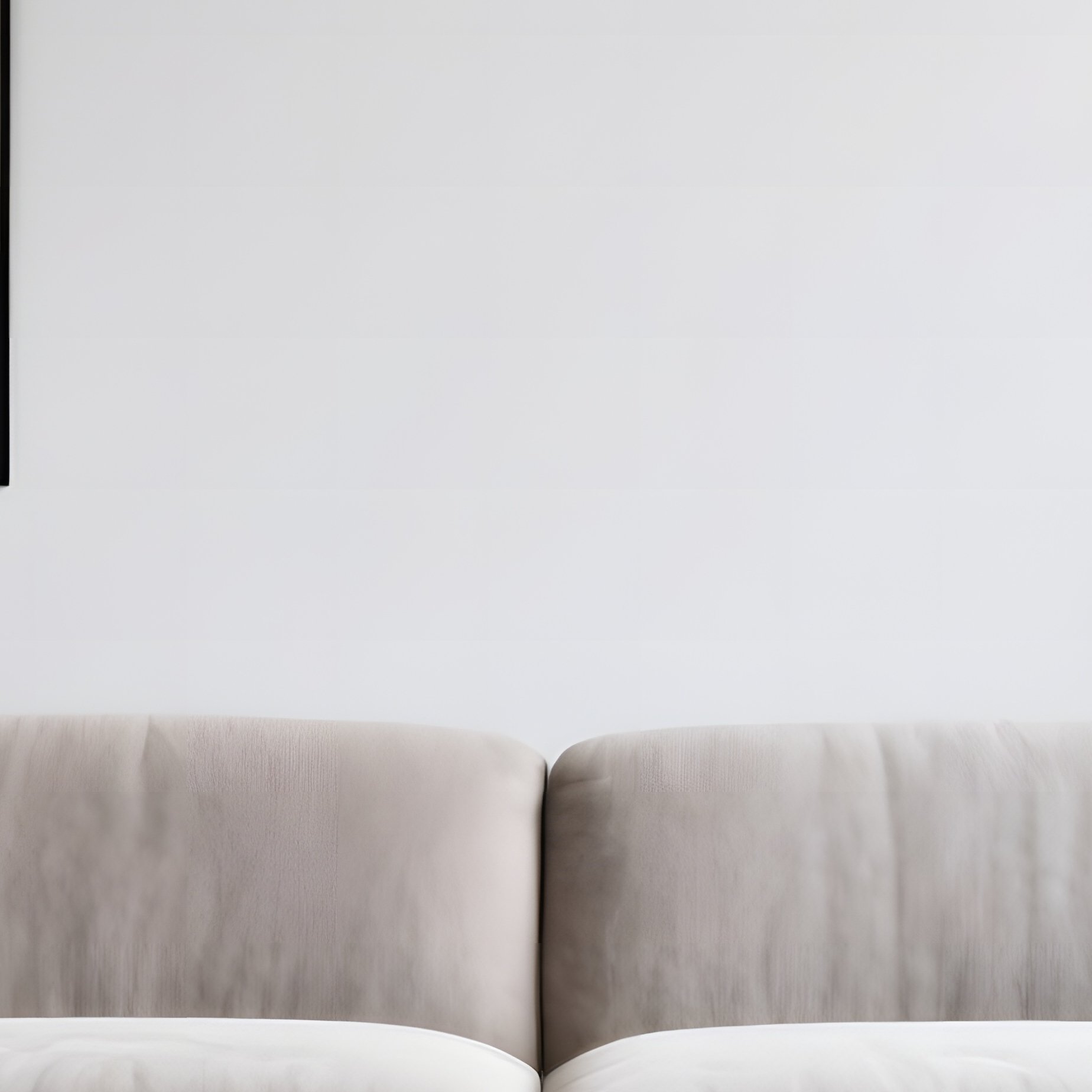 Contemporary Living Room Statement Coffee Table Organic Shape Plush Sofa - Full Resolution Quality Preview