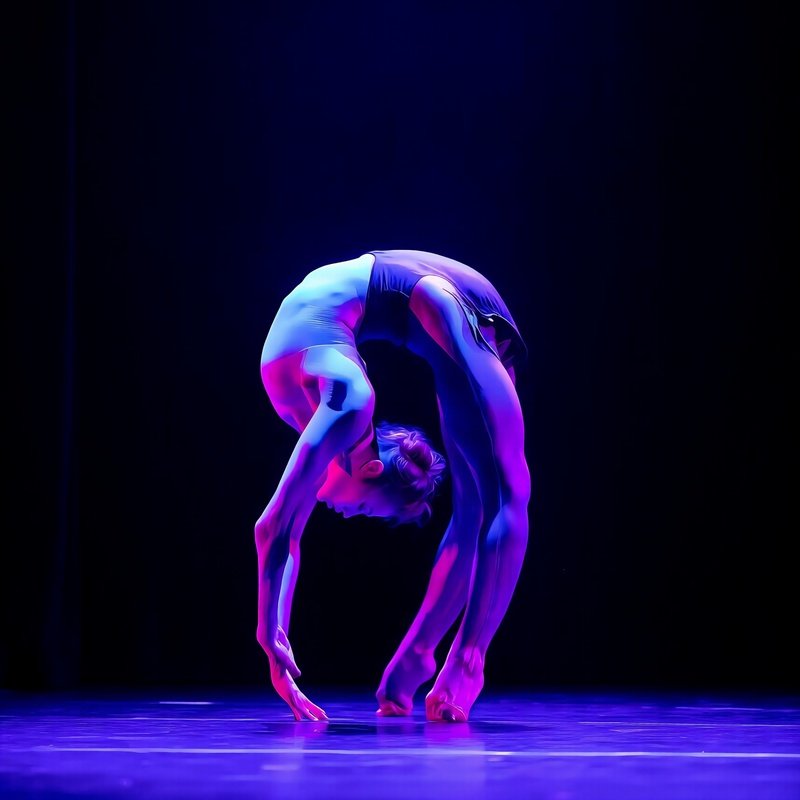 Contortionist Silhouette On Stage