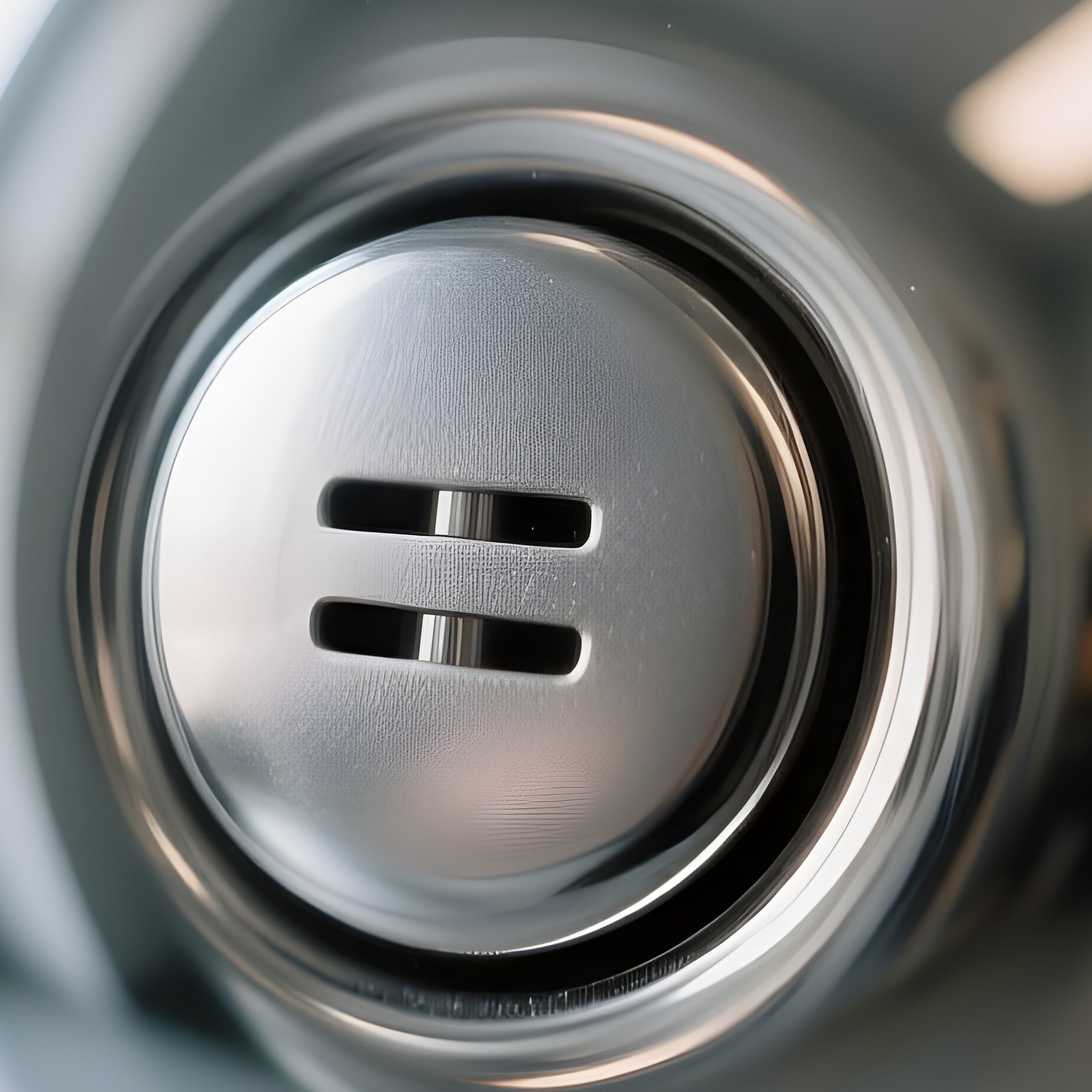 Convex Mirror Button Fisheye Reflection No Printed Graphics - Full Resolution Quality Preview