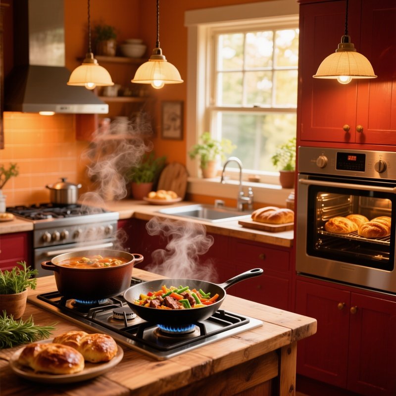 Cooking Scene With Multiple Methods