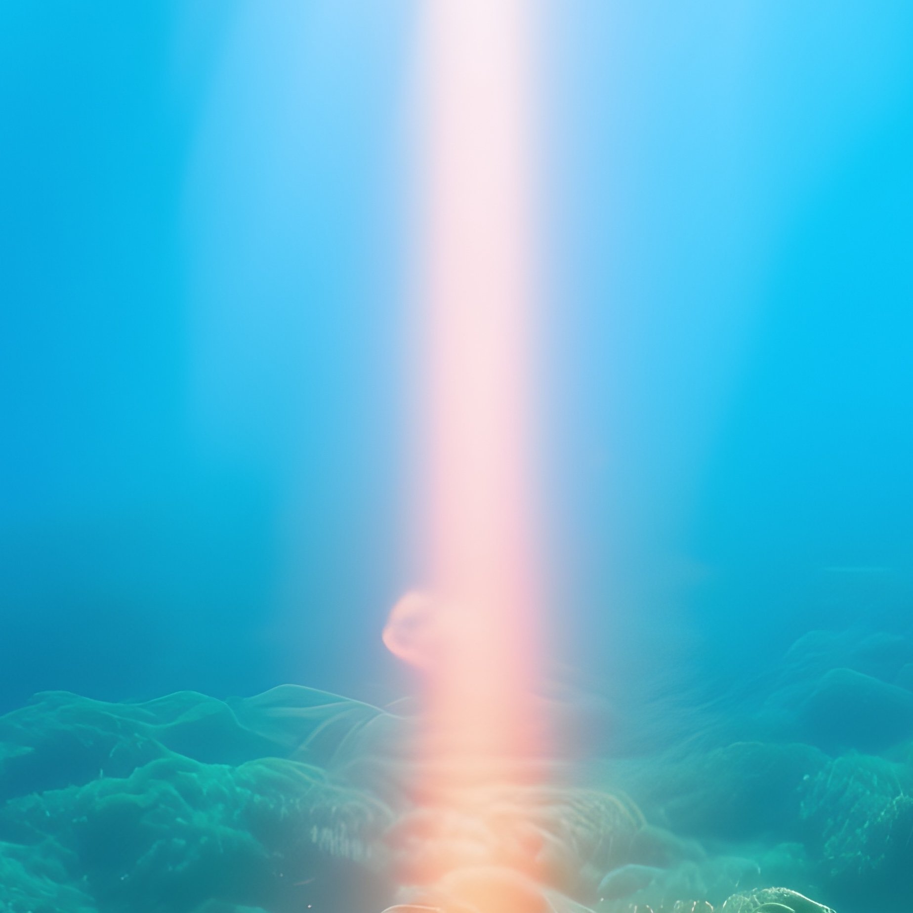 Coral Reef Split By Sunlight Underwater - Full Resolution Quality Preview