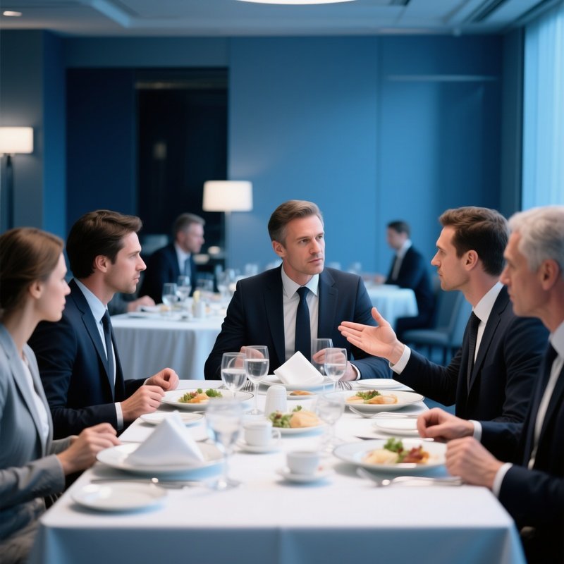 Corporate Dinner Negotiation Meeting