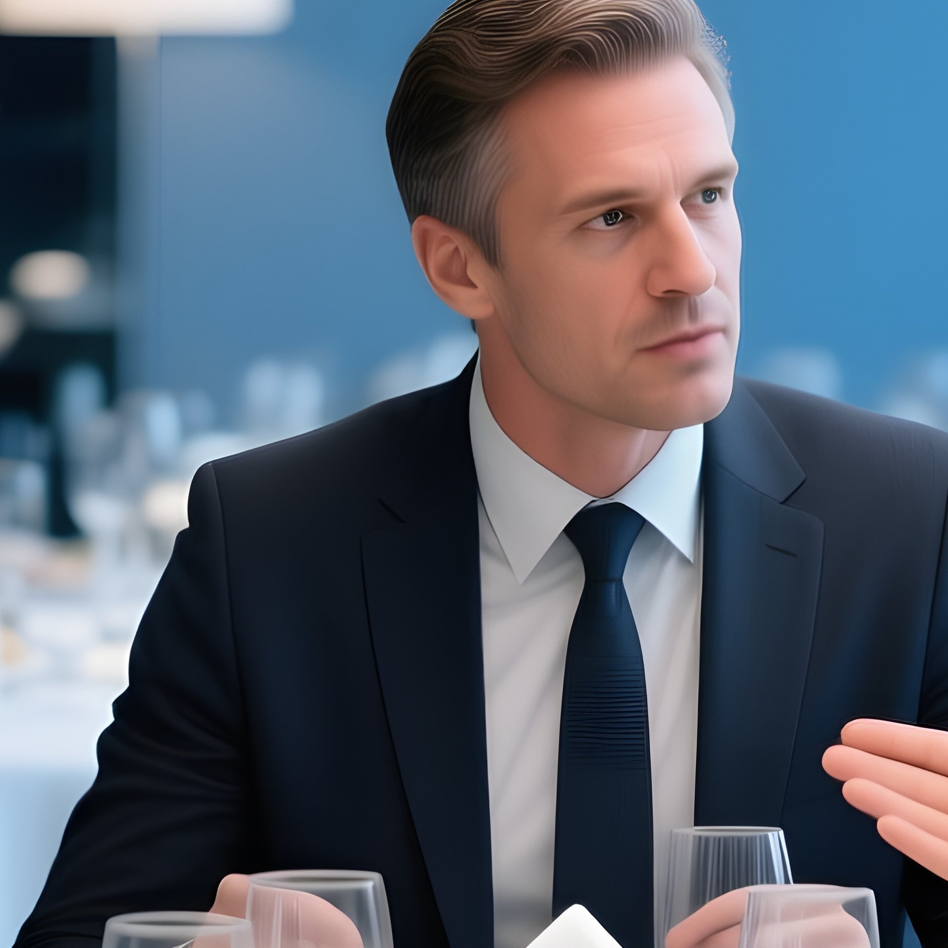 Corporate Dinner Negotiation Meeting - Full Resolution Quality Preview