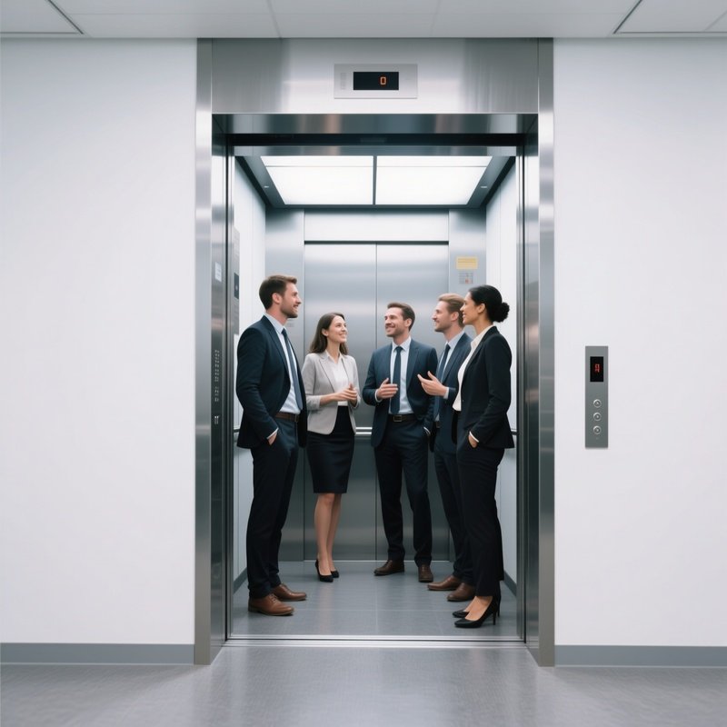 Corporate Team In Elevator