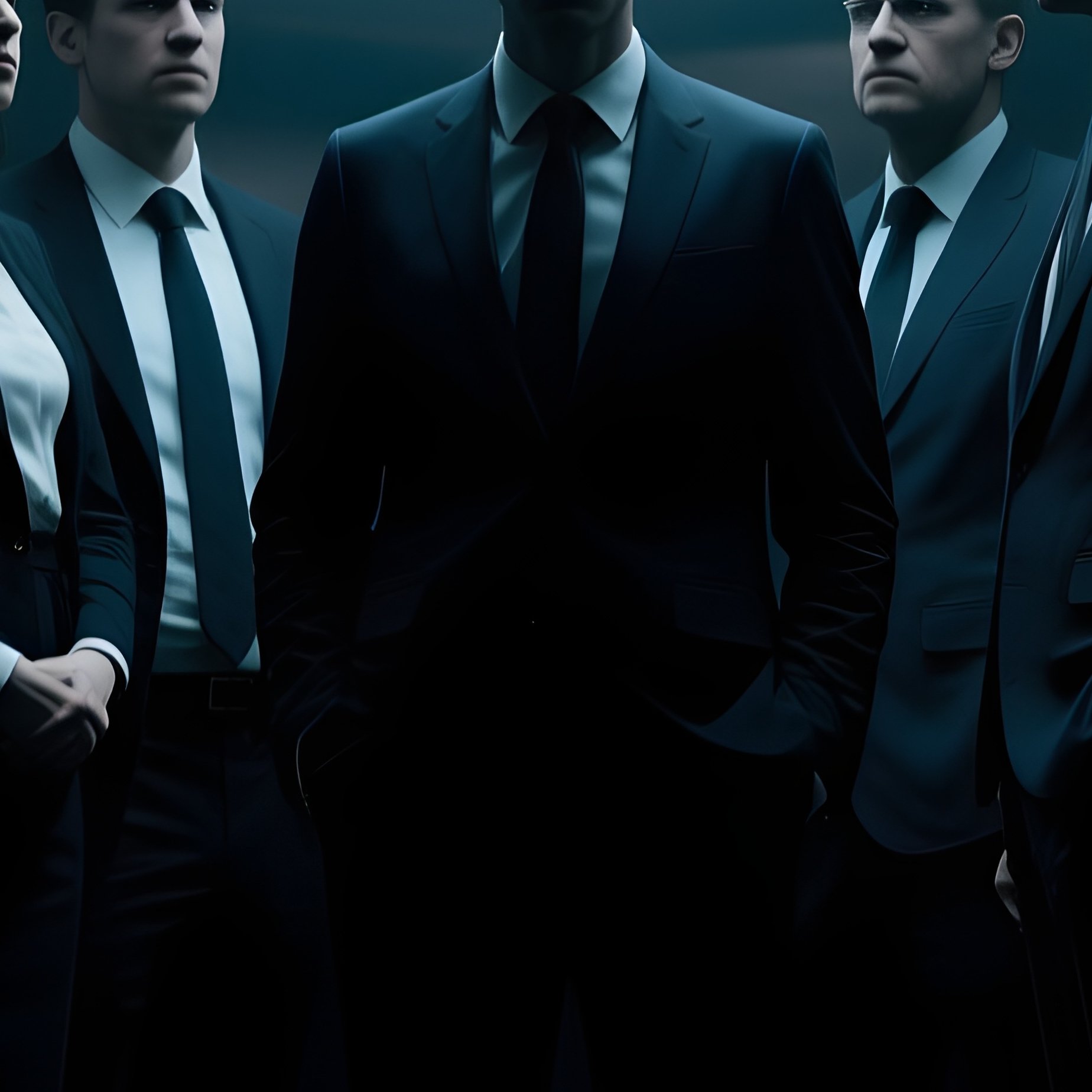 Corporate Team In Elevator Mood - Full Resolution Quality Preview