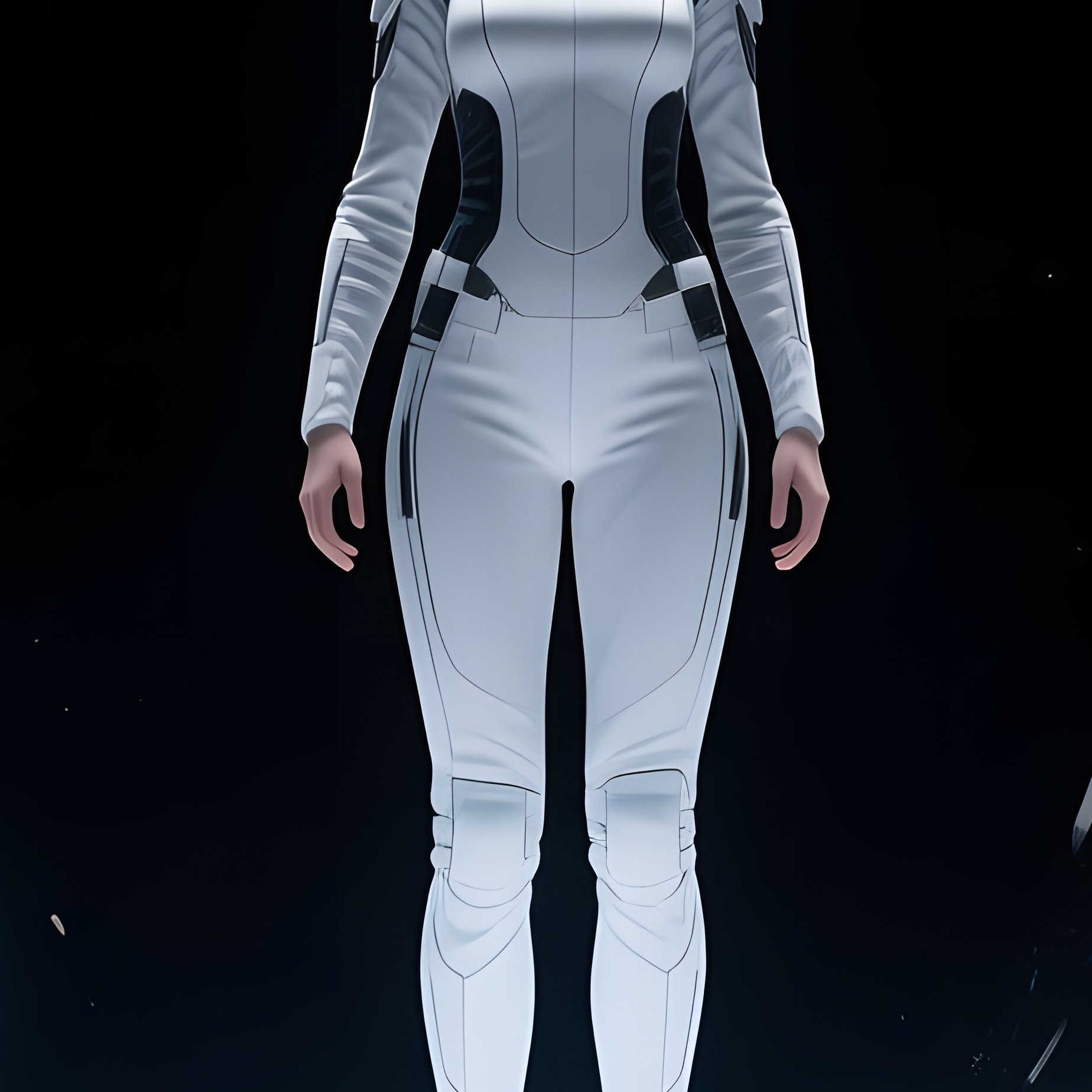 Cosmic Defender Floating Against Starfield - Full Resolution Quality Preview