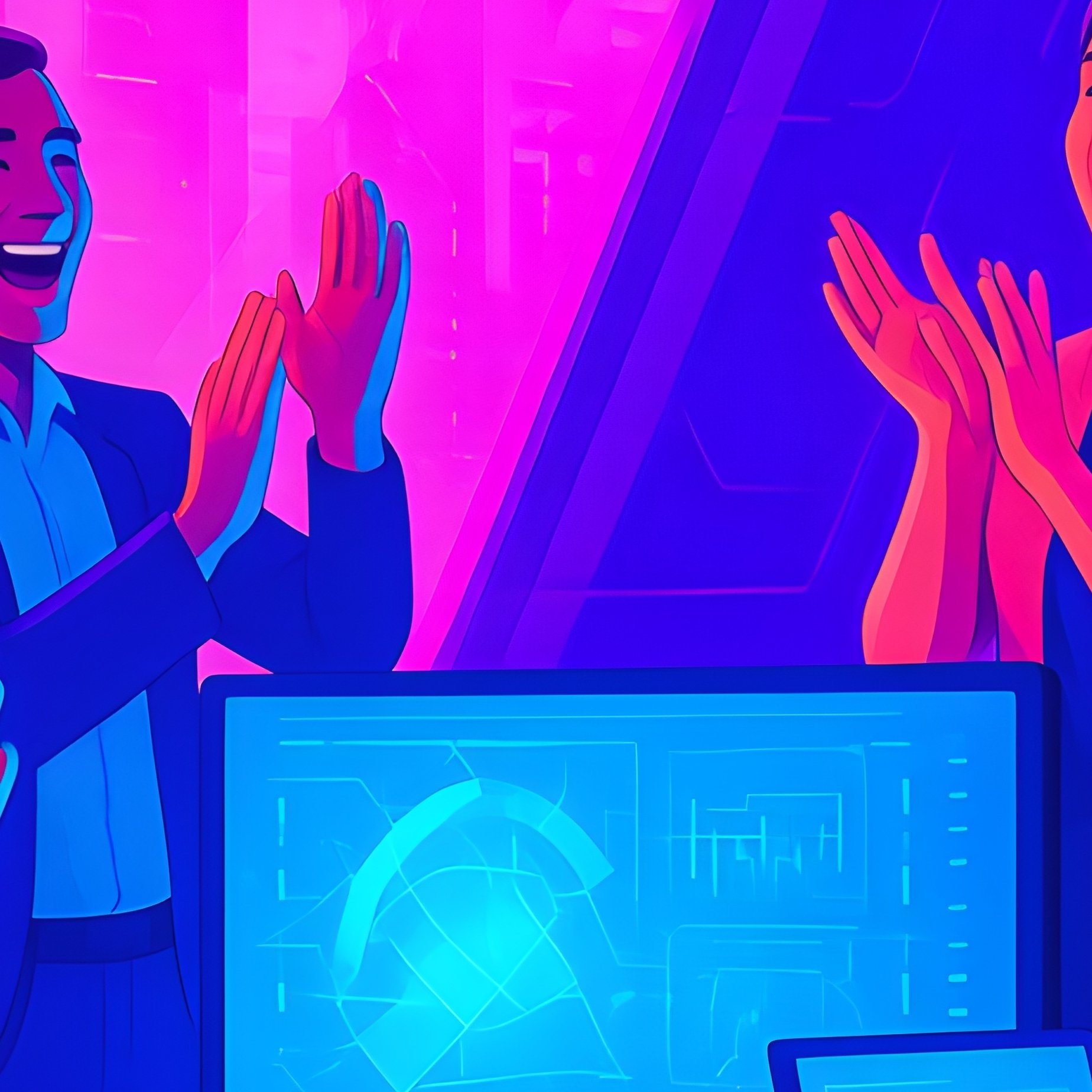 Coworkers Clapping After Meeting 2 - Full Resolution Quality Preview