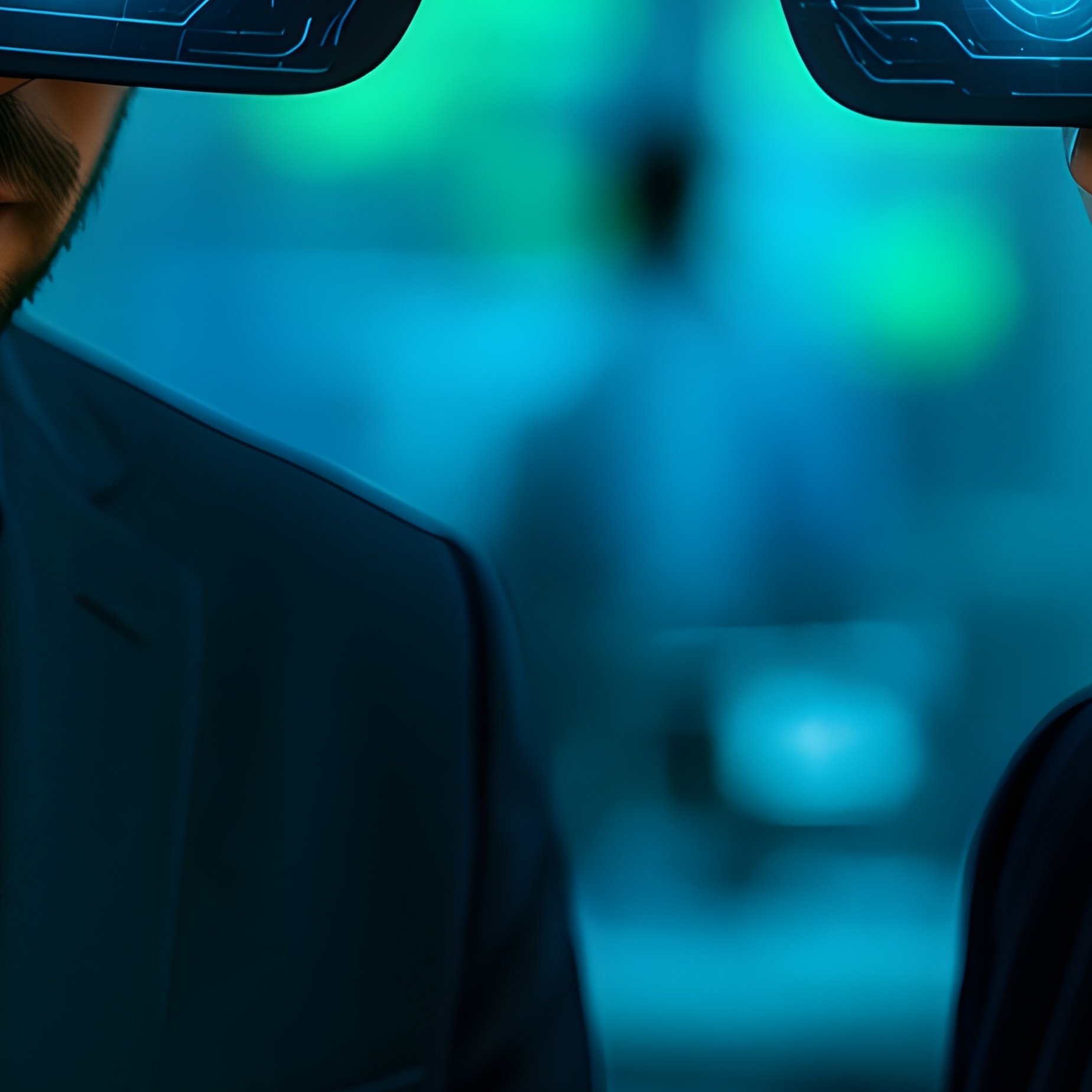 Coworkers Collaborating On Tablet Science Fiction - Full Resolution Quality Preview