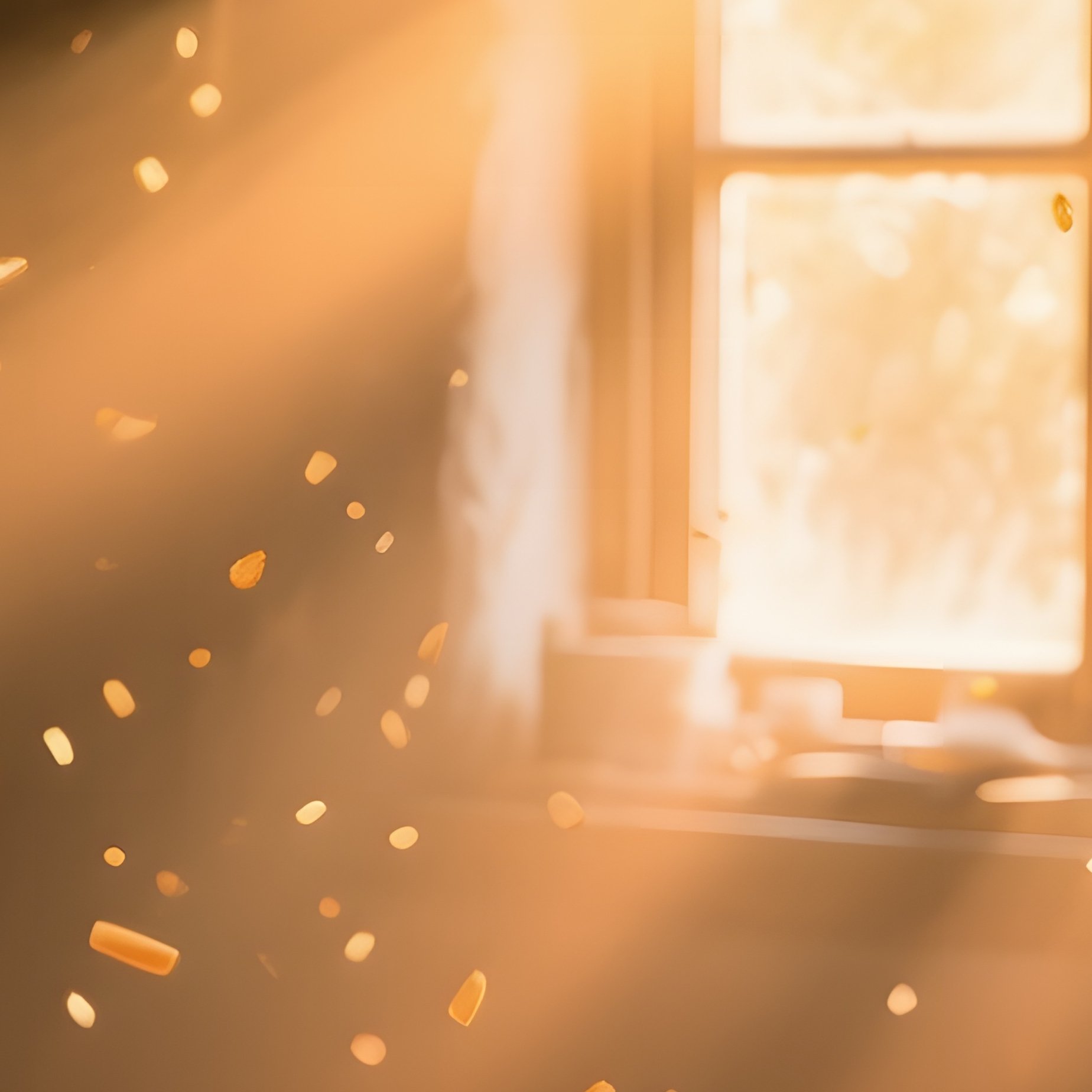 Cozy Attic Workshop Watercolor Dust Motes - Full Resolution Quality Preview