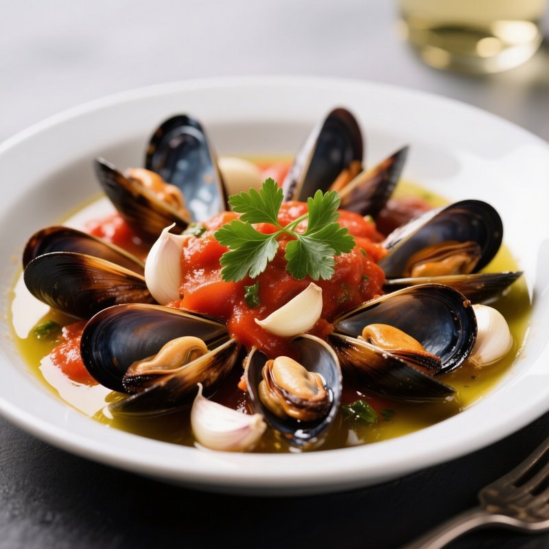 Cozze Alla Marinara Mussels Steamed With Garlic, White Wine, Parsley, And Olive Oil